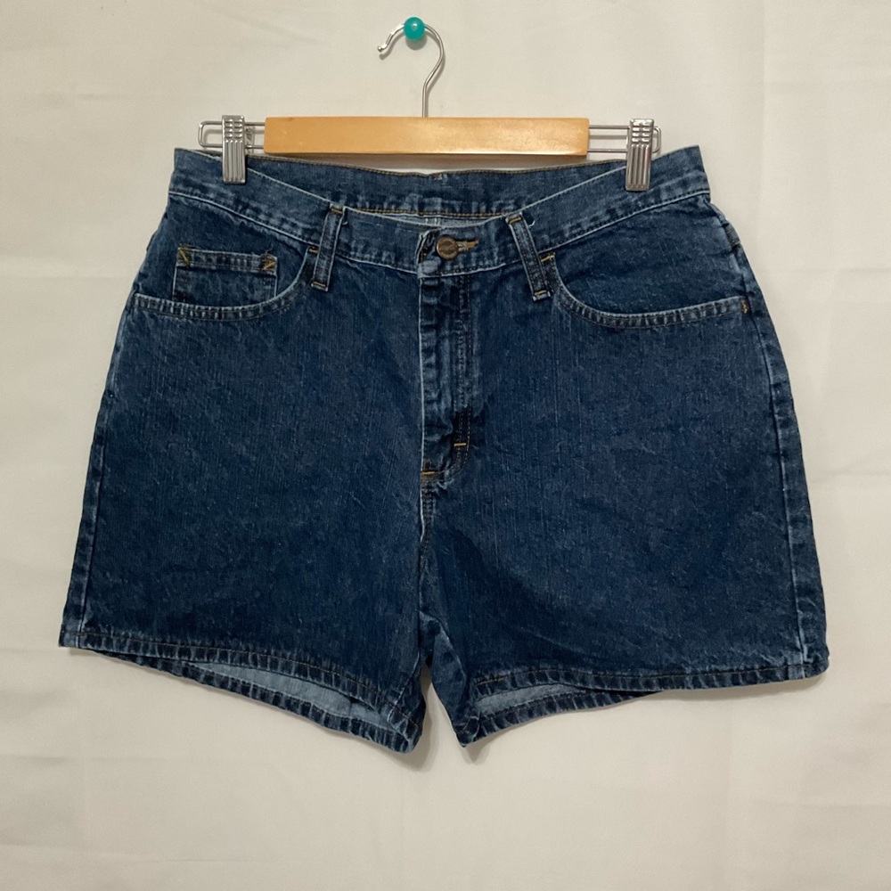 Riders by Lee Classic Dark Blue Denim Shorts 100% Cotton Size 12